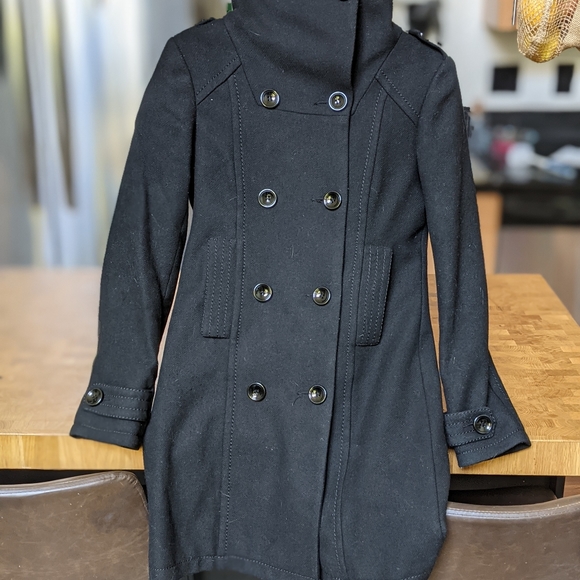 *Black wool peacoat - Picture 5 of 6